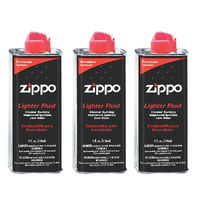 ZIPPO REFILL X 3 125ML FLUID FUEL LIGHTER HAND WARMER 