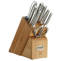 New GLOBAL TAKASHI 10 Piece Knife Block Set Made in Japan 10pc Kitchen Knives