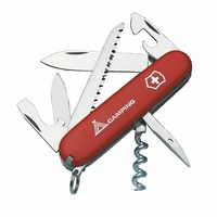 NEW VICTORINOX CAMPER RED SWISS ARMY POCKET KNIFE 35620 - 13 FUNCTIONS