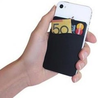 Smart Wallet Stick on IPhone For Cards & Cash Keys Fits All Smartphones Stickon