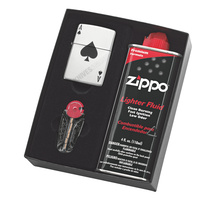 Zippo Lucy Ace Lighter & Fluid & Flints Gift Boxed
