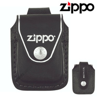 New ZIPPO Black Leather Pouch with Loop | Free Post
