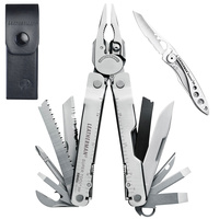 LEATHERMAN SUPERTOOL 300 STAINLESS MULTI-TOOL & LEATHER SHEATH & SKELETOOL KBX