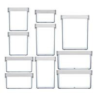 NEW CLICKCLACK 10pc AIR TIGHT BASICS STARTER CONTAINER SET 10 PIECE