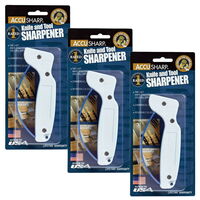 3 PACK ACCUSHARP 47KS PULL THRU KNIFE & TOOL SHARPENER KITCHEN SPORTS KNIVES TOOLS