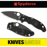 New SPYDERCO MANIX 2 Lightweight Plain Black Blade Knife BLACK C101PBBK2 Save!