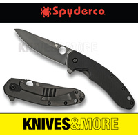 New SPYDERCO SOUTHARD FOLDER G-10 Plain Blade Knife BLACK TITANIUM C156GPBBK Save!