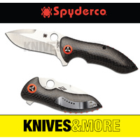 New SPYDERCO RUBICON Carbon Fiber G-10 Knife Plain Blade ORANGE C187CFP Save!