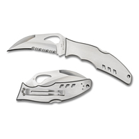 New CROSSBILL Combo Blade Folding Knife STAINLESS BY07PS Save!
