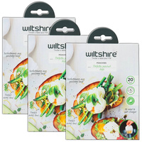 New Wiltshire Non Stick Poachies Egg Poacher 60 Bags 43550