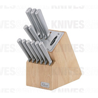 New WILTSHIRE Premium 12pc Knife Block Set STAINLESS STEEL W/ Sharpener 41191 SAVE!