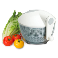 New AVANTI SALAD SPINNER With Push Button Brake Lettuce Dryer Serving Bowl