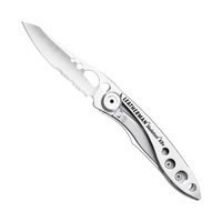 LEATHERMAN SKELETOOL KBX FOLDING POCKET KNIFE COMBO BLADE | STAINLESS