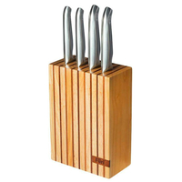 Furi Pro Wood 5 Piece Knife Block Set | 5pc Japanese Stainless Steel