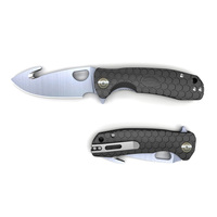 Honey Badger YHB1261 Hook Medium Flipper Folding Pocket Knife - BLACK