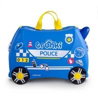 NEW RIDE ON SUITCASE TOY BOX TRUNKI KIDS LUGGAGE - PERCY POLICE