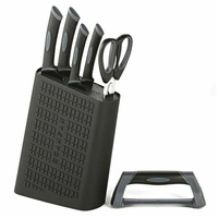 Scanpan Spectrum 6pc Uni Block Set 6 Piece Black | Shears Knives Sharpener