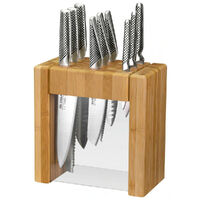 Global Ikasu X 10pc Kitchen Knife Block Set Knives 10 Piece Made In Japan