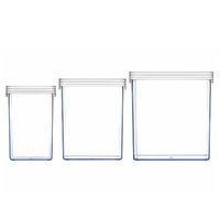 NEW CLICKCLACK 3 PIECE BASIC LARGE BOX SET CONTAINER SET AIR TIGHT 3PC