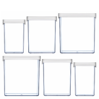NEW CLICKCLACK 6 PIECE BASIC LARGE BOX SET CONTAINER SET AIR TIGHT 6PC