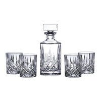 New Royal Doulton Square Spirit Crystalline Decanter Set | Decanter & 4 Tumblers