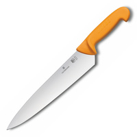 VICTORINOX SWIBO 21CM CHEFS CARVING KNIFE 5.8451.21 HEAVY STIFF BLADE YELLOW