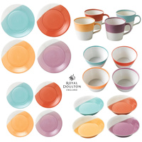 Royal Doulton 20pc 1815 Tableware Brights Dinner Set of 20 Mug Bowl Plate
