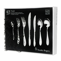 STANLEY ROGERS 42 PIECE STAINLESS STEEL NOAH CUTLERY SET 42PC