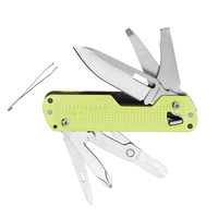 LEATHERMAN FREE T4 EDC MULTITOOL STAINLESS LUNAR + NYLON SHEATH - 12 TOOLS