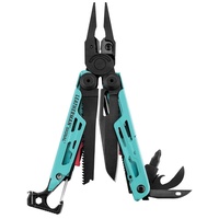 LEATHERMAN SIGNAL AQUA SURVIVALIST STAINLESS MULTITOOL + SHEATH FIRE STARTER