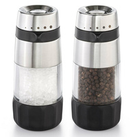 OXO 2 Piece Good Grips Accent Mess-Free Steel Salt & Pepper Grinder Set