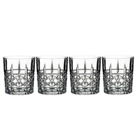 Marquis by Waterford Brady Crystalline Old Fashion Whiskey Tumbler Set of 4