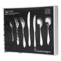 STANLEY ROGERS 56 PIECE STAINLESS STEEL NOAH CUTLERY SET 56PC