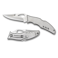 NEW SPYDERCO FLIGHT STAINLESS PLAIN BLADE FOLDING KNIFE