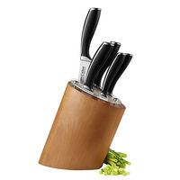 Avanti Wave 6pc Birchwood Knife Block Set | 6 Piece Kitchen Knives