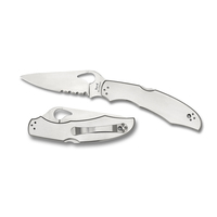 NEW SPYDERCO CARA CARA2 LIGHTWEIGHT COMBO BLADE KNIFE STAINLESS