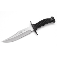 NEW MUELA DEFENDER 18 HUNTING FISHING KNIFE - BLACK RUBBER HANDLE