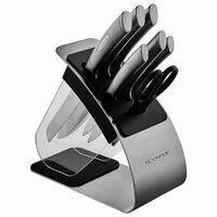 Scanpan 8pc Eclipse Classic Steel 8 Piece Kitchen Knife Block Set