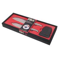 FURI PRO 3 PIECE EAST WEST SANTOKU KNIFE & SHARPENER SET 3PC