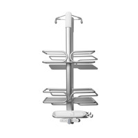 OXO Good Grips 2 Tier Aluminium Shower Caddy for Shower Doors 