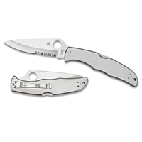 SPYDERCO ENDURA 4 STAINLESS LIGHTWEIGHT COMBO BLADE FOLDING KNIFE C10PS