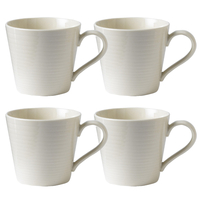 New Royal Doulton Gordon Ramsay Maze White 4pc Mug | Set of 4