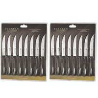 Scanpan Microsharp 16 Piece Steak Knife Set | Black 16pc