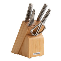 Global Takashi 6pc Knife Block Set 6 Piece | Made in Japan