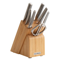 New Global 8pc Takashi Knife Block Set 8 Piece Kitchen Knives Made in Japan