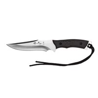 MUELA TYPHOON STAINLESS BLADE HUNTING KNIFE - BLACK MICARTA HANDLE