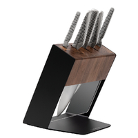 Global Katana 6 Piece Knife Block Set 6pc | Walnut