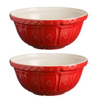 MASON CASH 29CM COLOUR MIXING BOWL RED - 2PC