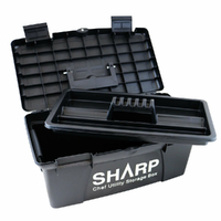 SHARP UTILITY BOX W/ REMOVABLE TRAY - BLACK KNIFE CARRY CASE