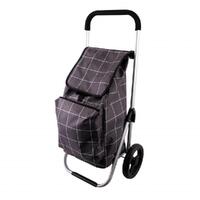 Karlstert Grey Grid Deluxe Shop Trolley | Shopping
